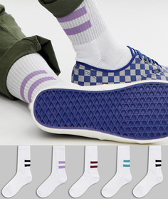 Набор из 5 пар спортивных носков с полосками ASOS DESIGN - Мульти