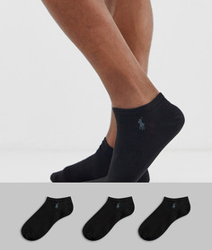 3 пары черных спортивных носков Polo Ralph Lauren - Черный