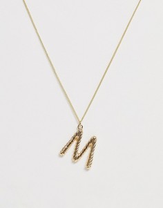 Ожерелье с инициалом M Pieces - Золотой