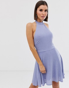 Платье мини с блестящей отделкой Lipsy - Синий