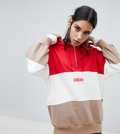 Oversize-худи в стиле колор блок с логотипом Na-kd - Мульти