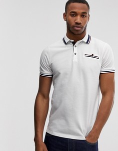 Белая футболка-поло с короткими рукавами и контрастной отделкой Burton Menswear - Белый