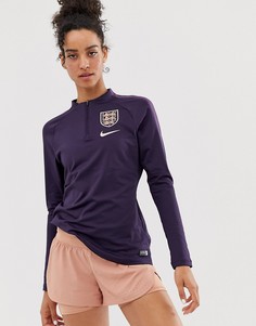 Спортивный топ с короткой молнией Nike Football England World Cup Squad - Фиолетовый