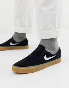 Кеды-слипоны Nike SB Janoski Zoom - Черный