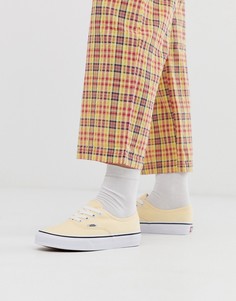 Кеды кремового цвета из переработанного полиэстера Vans Authentic - Белый