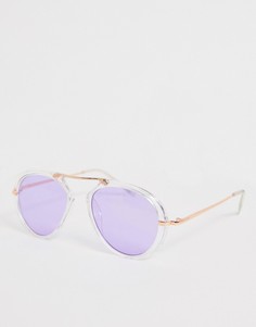 Солнцезащитные очки-авиаторы с затемненными стеклами SVNX - Фиолетовый 7X