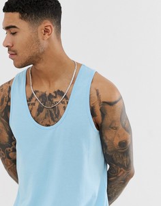 Синяя майка с добавлением органического хлопка ASOS DESIGN - Синий