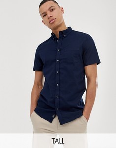 Темно-синяя оксфордская рубашка Burton Menswear - Big & Tall - Темно-синий