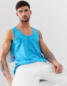 Синяя майка с добавлением органического хлопка ASOS DESIGN - Синий