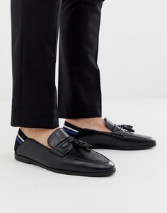 Черные лоферы из искусственной кожи с эластичными вставками ASOS DESIGN - Черный