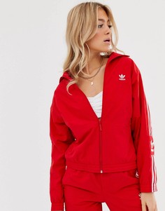 Красная спортивная куртка с логотипом adidas Originals - Locked Up - Красный