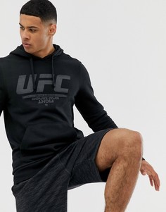 Худи черного цвета с логотипом Reebok - UFC - Черный