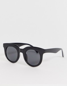 Круглые солнцезащитные очки в черной оправе Jeepers Peepers - Черный