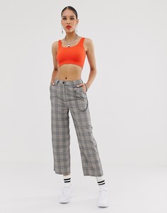 Брюки в клетку с цепочкой ASOS DESIGN - Мульти