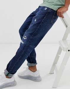 Суженные книзу потертые выбеленные джинсы Tommy Jeans - mordern - Синий