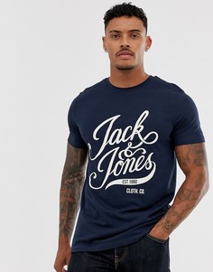 Футболка с логотипом Jack & Jones - Темно-синий