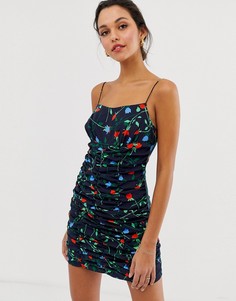 Платье мини с цветочным принтом C/Meo Collective - Мульти