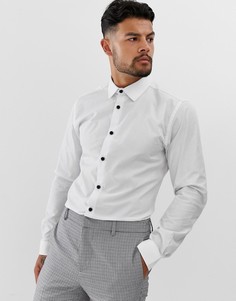 Облегающая рубашка с контрастными пуговицами Harry Brown - Белый