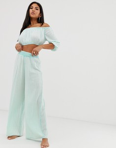 Широкие пляжные брюки (из комплекта) ASOS DESIGN - Зеленый