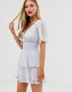 Платье мини с двухслойной юбкой ASOS DESIGN - Мульти