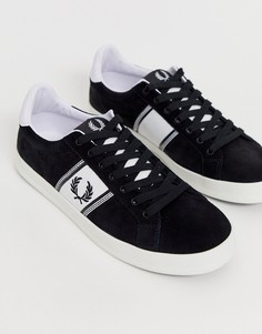 Черные замшевые кроссовки Fred Perry B721 - Черный