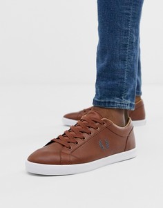 Светло-коричневые кожаные кеды Fred Perry - Рыжий