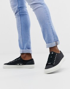 Черные низкие парусиновые кеды Fred Perry - Черный