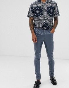 Синие джинсы скинни с покрытием ASOS DESIGN - Синий