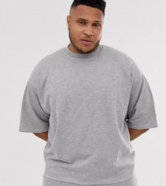 Серый меланжевый спортивный костюм в стиле oversize от ASOS DESIGN Plus - Серый