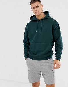 Темно-зеленый худи свободного кроя ASOS DESIGN - Зеленый