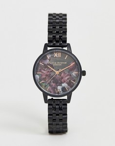 Часы-браслет с цветочным принтом Olivia Burton OB16AD41 After Dark - Черный