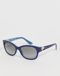 Темно-синие солнцезащитные очки в квадратной оправе Vogue - Синий