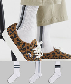 Набор из 3 пар спортивных носков с полосками ASOS DESIGN - Мульти