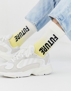 Бело-желтые спортивные носки с принтом тай-дай ASOS DESIGN - Мульти