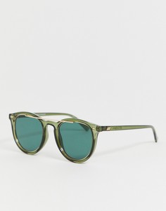 Круглые солнцезащитные очки с зелеными стеклами Le Specs fire starter - Зеленый