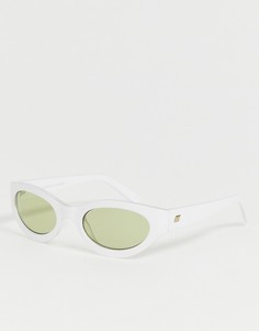 Белые солнцезащитные очки в квадратной оправе Le Specs - Белый