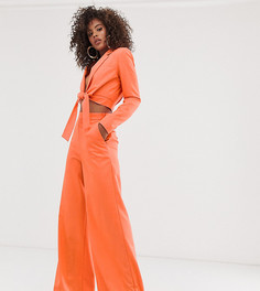 Широкие брюки с завышенной талией ASOS DESIGN Tall - Оранжевый