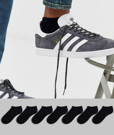 Комплект из 7 пар черных спортивных носков ASOS DESIGN - Черный