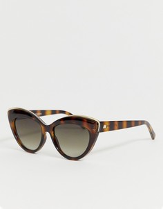 Солнцезащитные очки кошачий глаз в черепаховой оправе Le Specs beautiful stranger - Коричневый