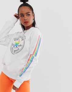 Белый свитшот с радужным принтом Converse Pride - Белый