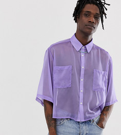 Фиолетовая прозрачная рубашка укороченного кроя Reclaimed Vintage - Фиолетовый