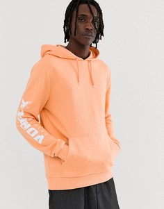 Худи светло-оранжевого цвета с принтом ASOS DESIGN - Зеленый
