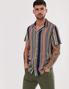 Рубашка с отложным воротником и ацтекским принтом River Island - Оранжевый