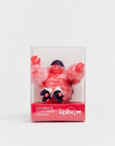 Брелок для ключей с розовой обезьяной на роликах Kipling - Розовый