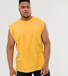 Желтая oversize-футболка с длинными рукавами ASOS DESIGN Plus - Желтый