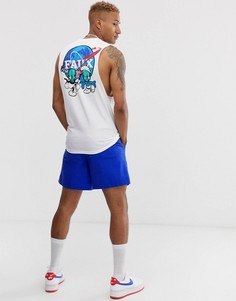 Майка без рукавов с принтом на спине Friend or Faux - Белый