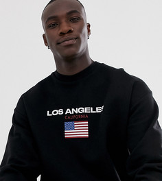 Свитшот с надписью Los Angeles ASOS DESIGN Tall - Черный