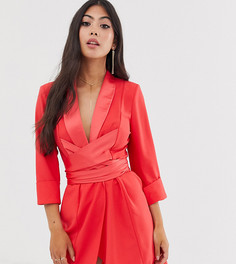 Платье мини с поясом ASOS DESIGN Petite - Красный
