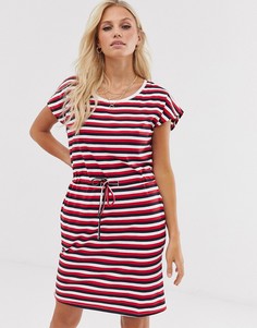 Трикотажное платье в полоску с завязкой на талии Vero Moda - Мульти
