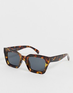 Черепаховые солнцезащитные очки в толстой квадратной оправе AJ Morgan - Мульти